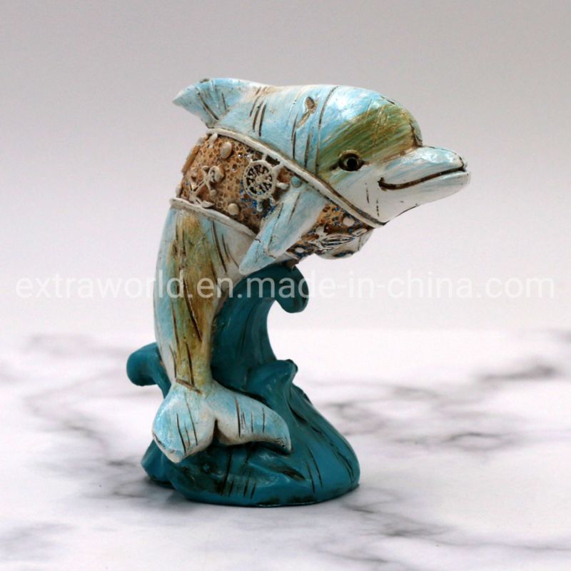 New Zealand Souvenir Resin Dolphin Statue for Trip Gift