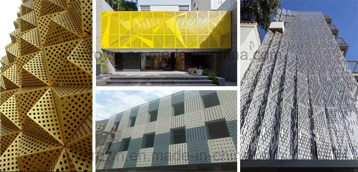 Customized Hole Size Perforated Metal Panel for Curtain Wall