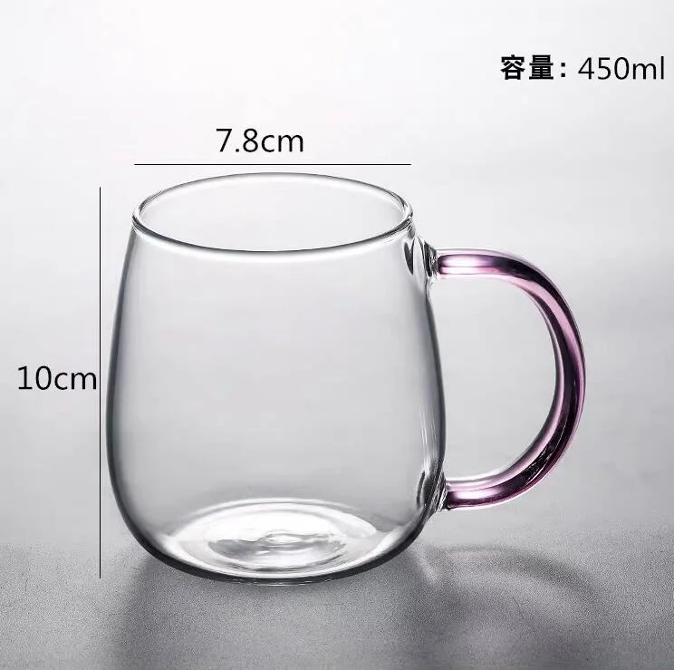 Hand Made Glass Tea Cups, Borosilicate Glass Tea Mugs. Pretty Glass Tea Cups