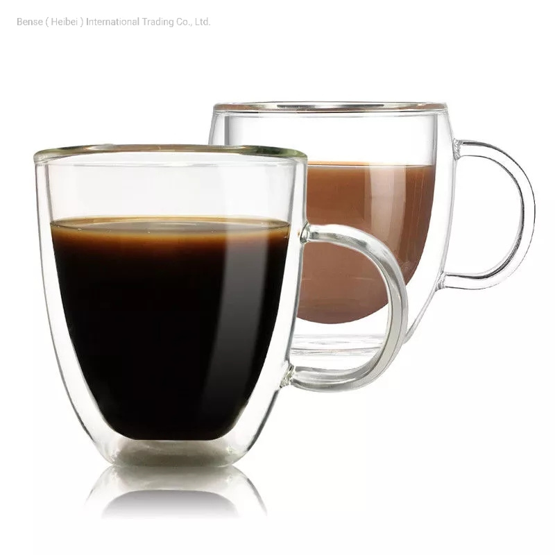Fashion Galss Cup Milk Cup Coffee Cup Double Wall Cup Galss Cup High Borosilicate Glassware Handmade
