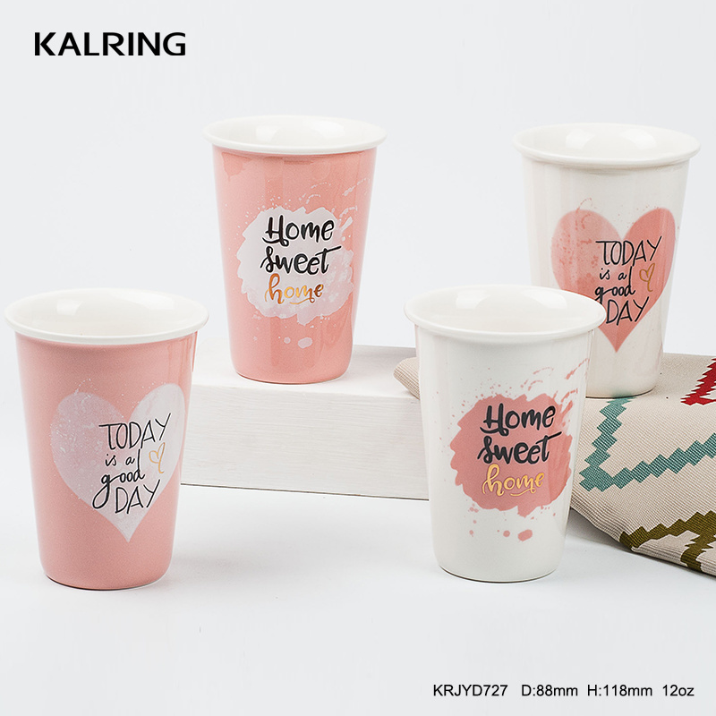 Ceramic Mug Travel Mug Pink Mug Coffee Mug for Wholesale