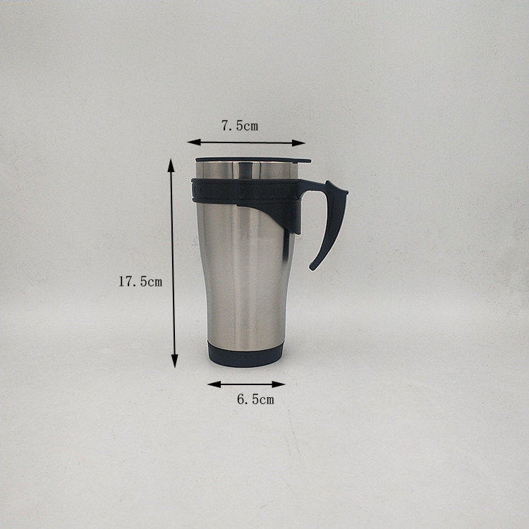 Double Wall Stainless Steel Travel Thermal Mug with Handle
