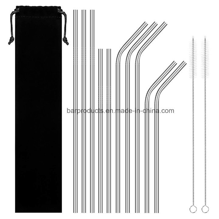 Eco-Friendly Multicolor Stainless Steel Drinking Straw for Promotions