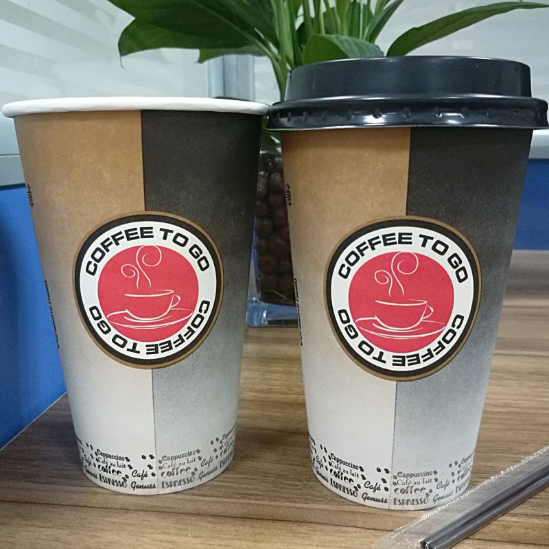 Manufacturer Supply Disposable Hot Coffee Paper Cup with Lid