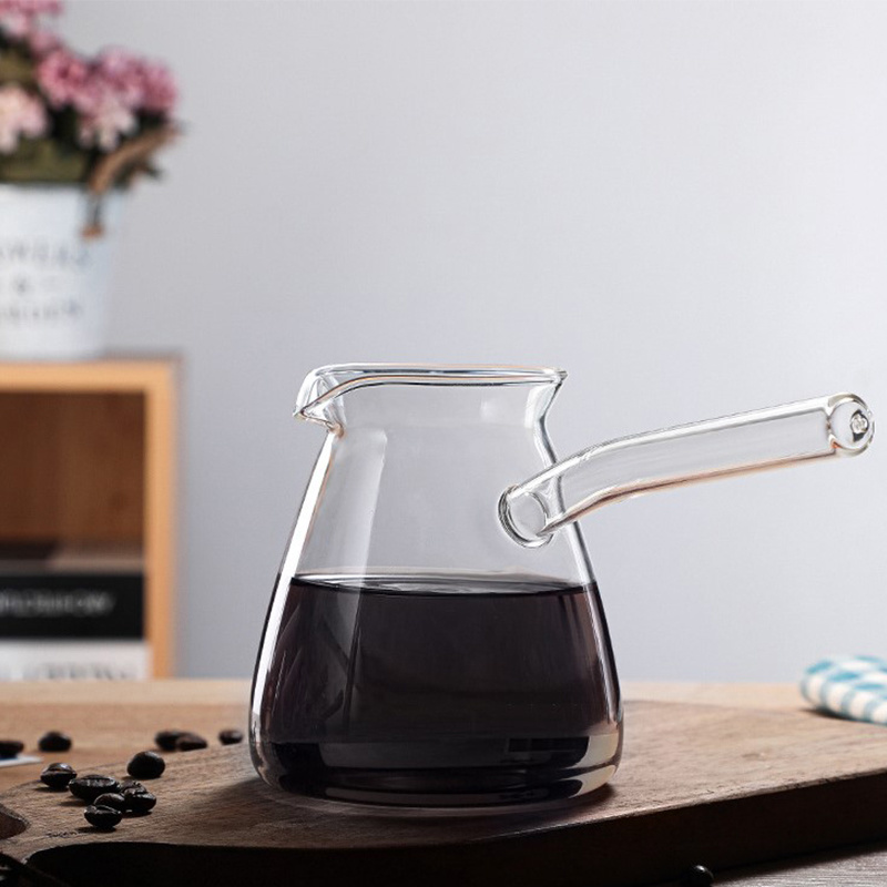 Healthy Extremely Heat Resistant Hot Chocolate Coffee Stovetop Borosilicate Glass Tea Maker