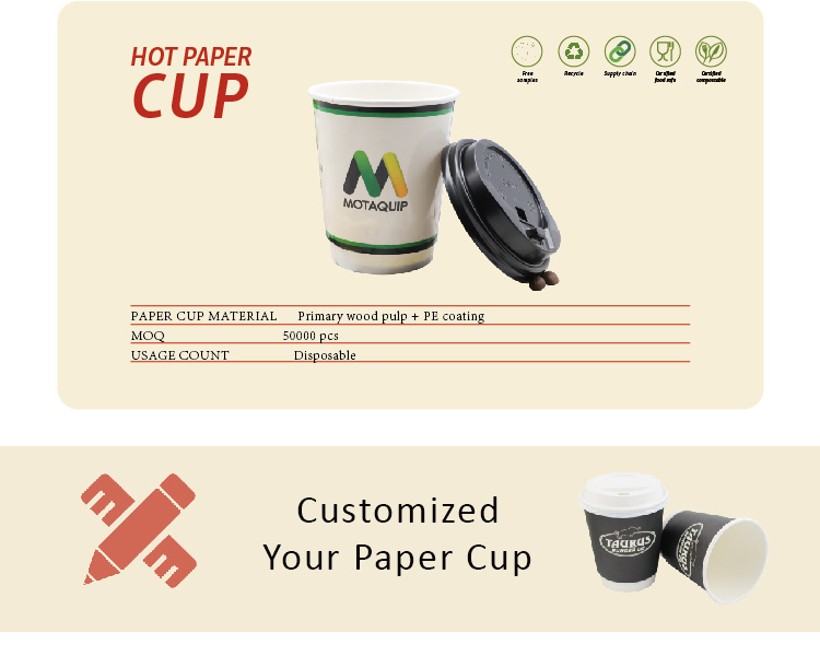 Double Wall Paper Cup with Lid Insulated Coffee Cup Paper Cup Factory Market Use