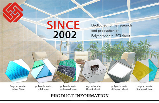 Ten Year Warranty Polycarbonate Double Wall Hollow Sheet