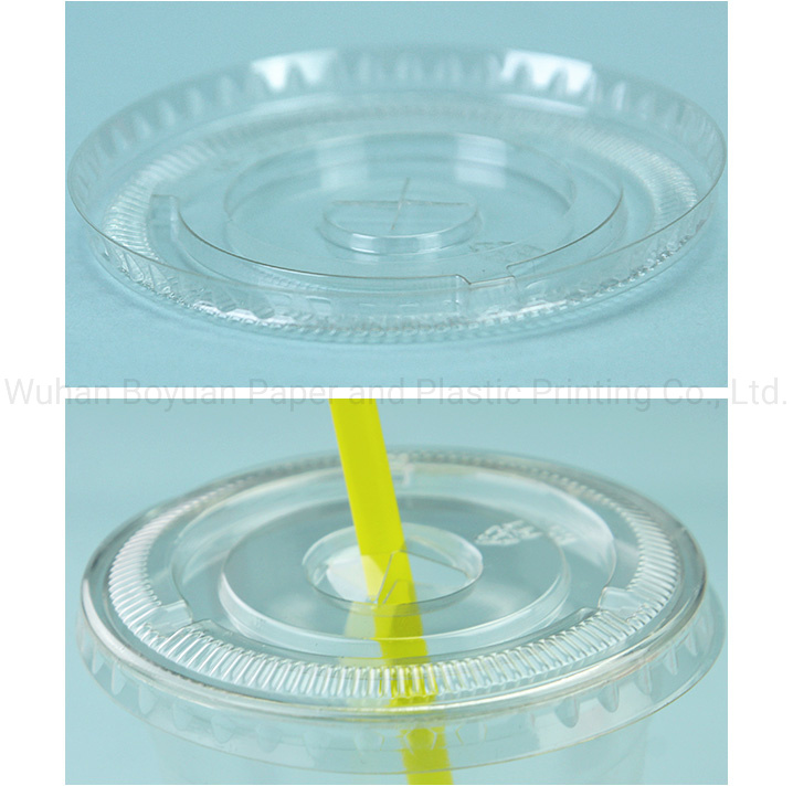 Transparent PP Cup Flat Dome Lids for Plastic Drinking Cups