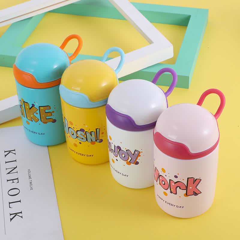 200ml Mini Expression Thermos Cup Cute Cartoon Portable Ins Creative Pocket Cup with Customized Logo