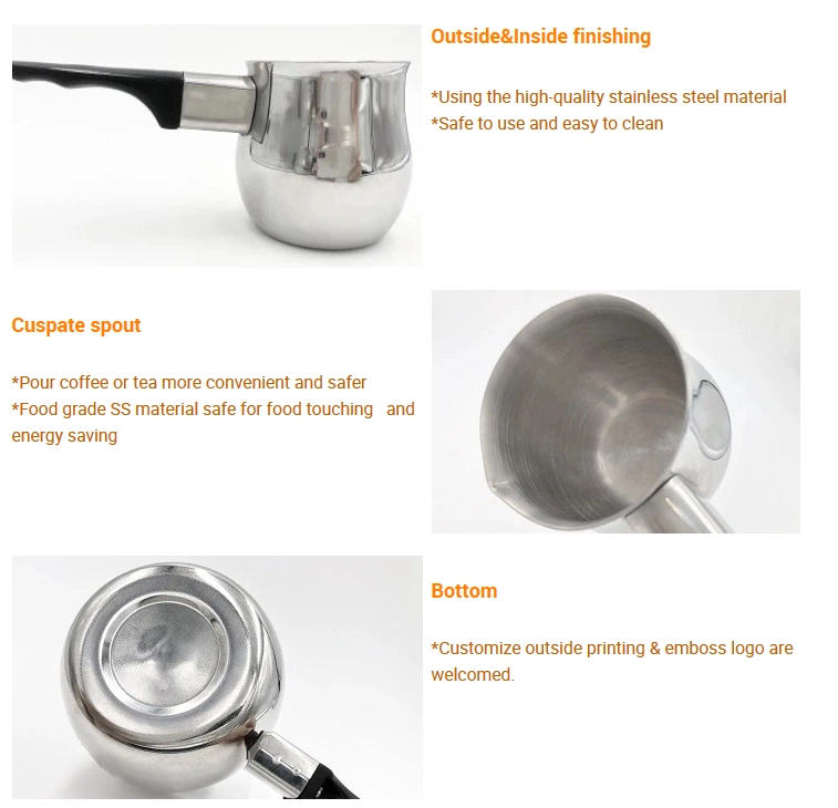 Drinkware Coffee Maker Turkish Stainless Steel Coffee Warmer Coffee Pot
