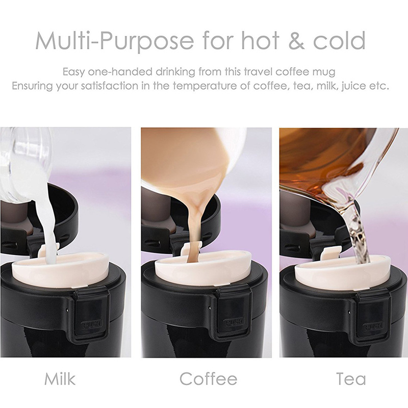 Double Walled Insulated Vacuum Mug with Leakproof Lid