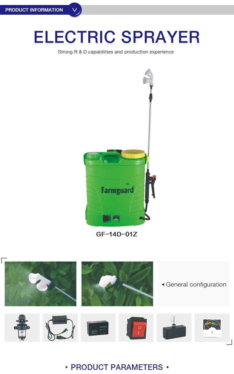 14L PP Classical Model Electric Sprayer Agriculture Sprayer Farm Sprayer