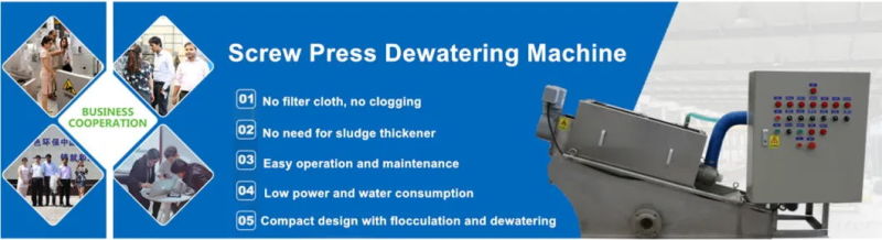 Volute Sludge Dewatering Machine for Food Wastewater Sludge