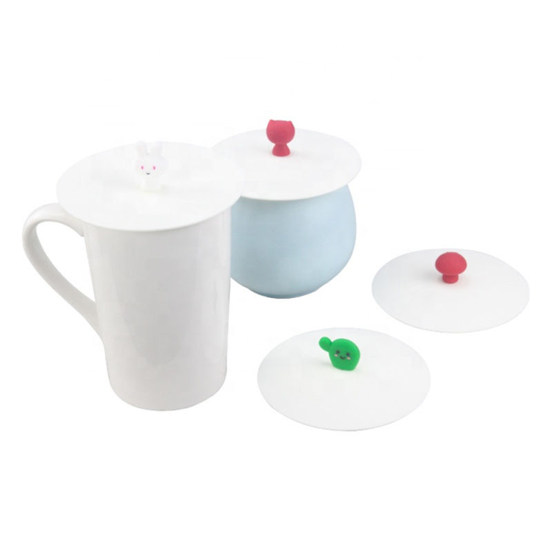 Candy-Colored Non-Toxic Coffee Teacup Silicone Cup Lid