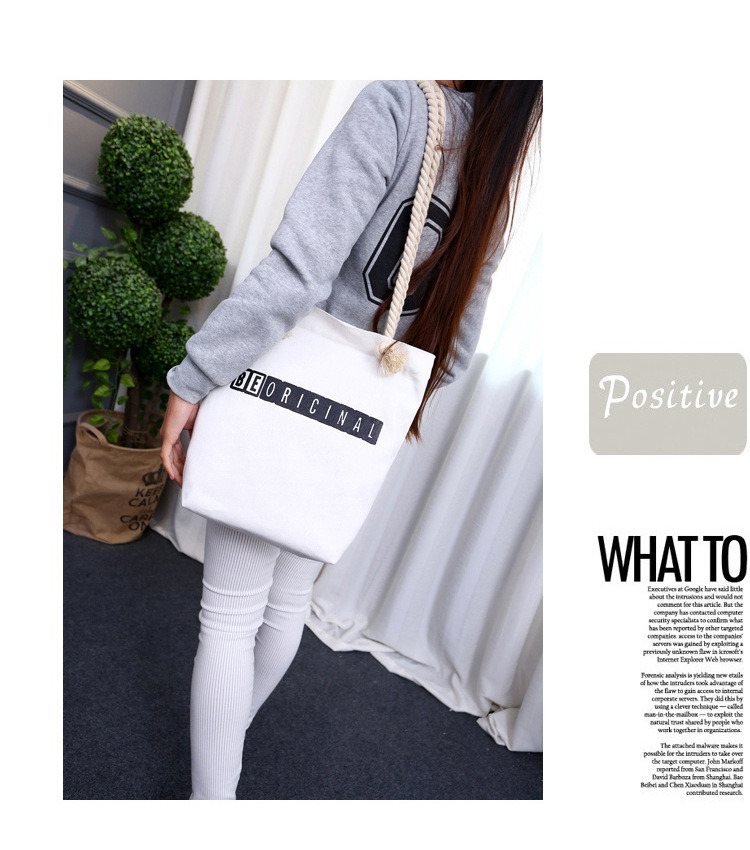 Factory Sale Canvas Bag Literature and Art Style