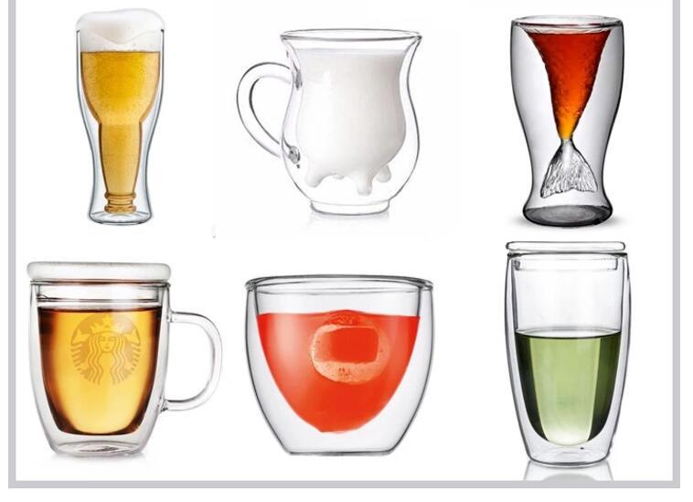 Wholesale High Borosilicate Double Wall Glass Cup