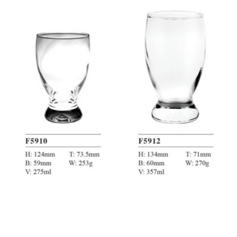 Heat Insulation Transparent Glass Clear Water Glass Cup