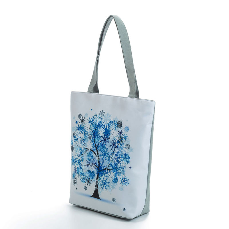 Painted Handbag Canvas Fashion Travel Tote Beach Bag for Ladies