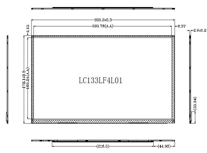 13.3 Inch 1920*1080 LCD Display for Notebook Screen