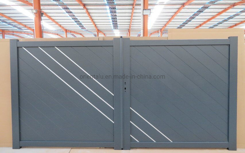 Customized Powder Coated Slat Gate Aluminum Sliding Gate for Exterior