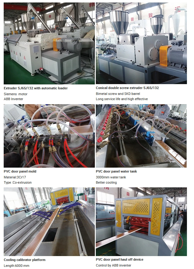 Easy Installation UPVC Folding Doors Line / Plastic Accordion Door Making Machine / PVC Sliding Door Extrusion Line