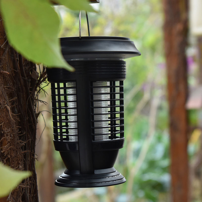 Solar Power LED Electric Mosquito Killer Lamp Anti-Mosquito Fly Trap Outdoor