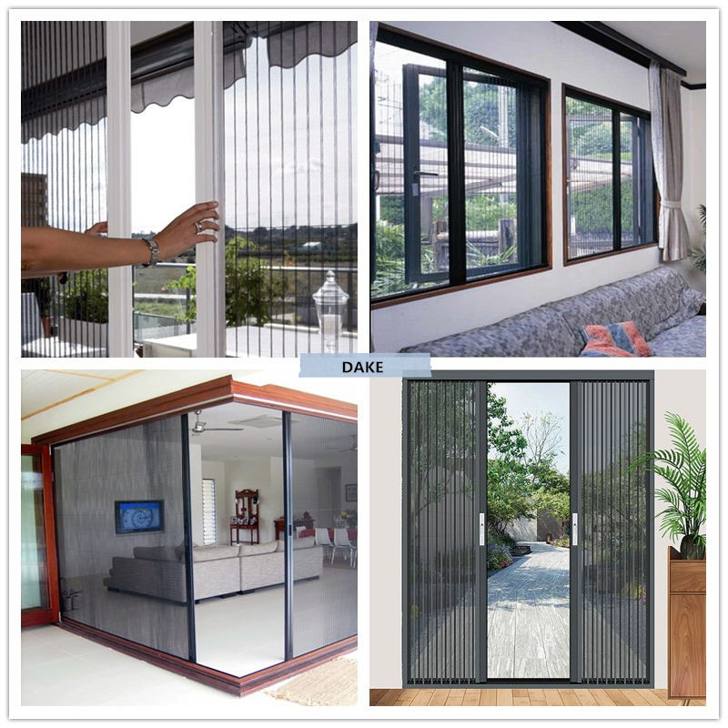 Anti Mosquito System Folding Insect Window Screen/Retractable Screen Window /Pleated Screen Sliding Door System