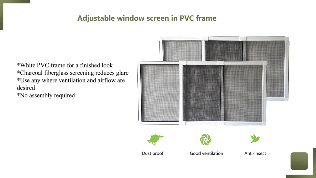 Adjustable Fly Screen Retractable Insect Screen Window