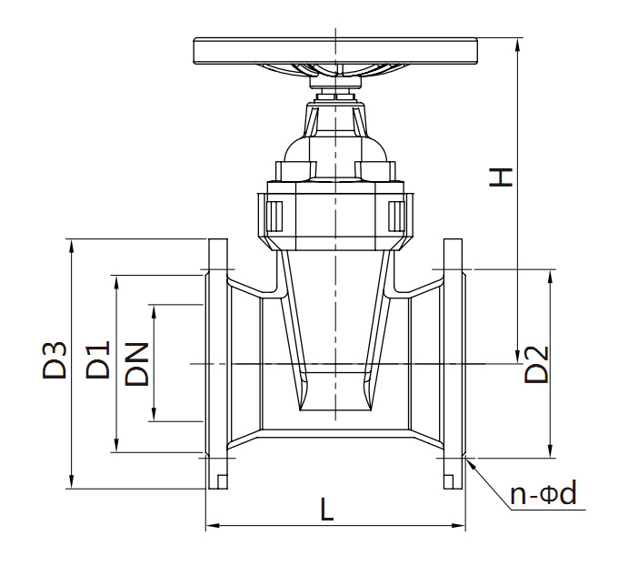 Ductile Iron Ggg50 Groove Type Clamp Rising Stem Gate Valve