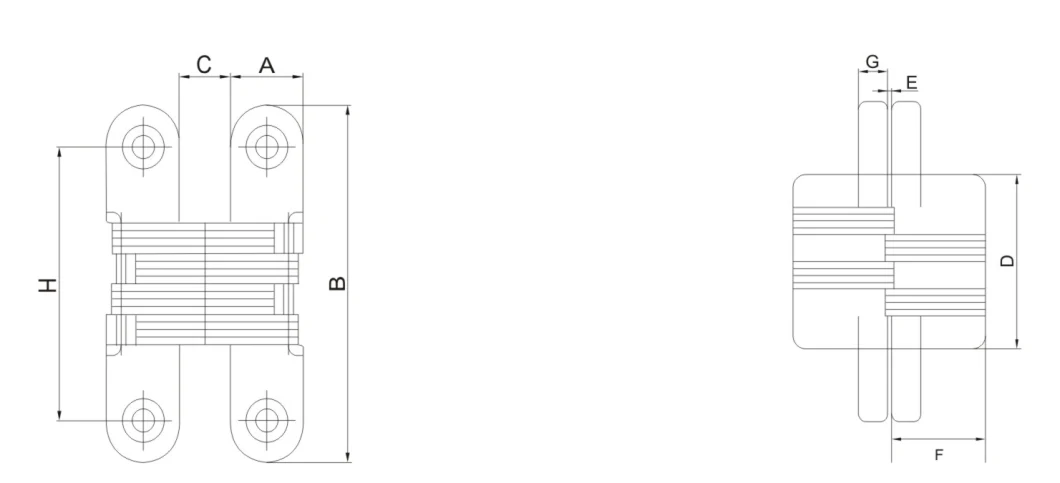 Zinc Alloy Invisible 180 Degree Door Concealed Hinge Hidden Door Hinges