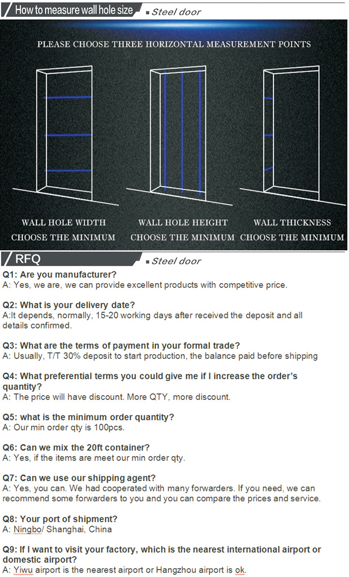 Hotsale Iron Security Door Front Door Design