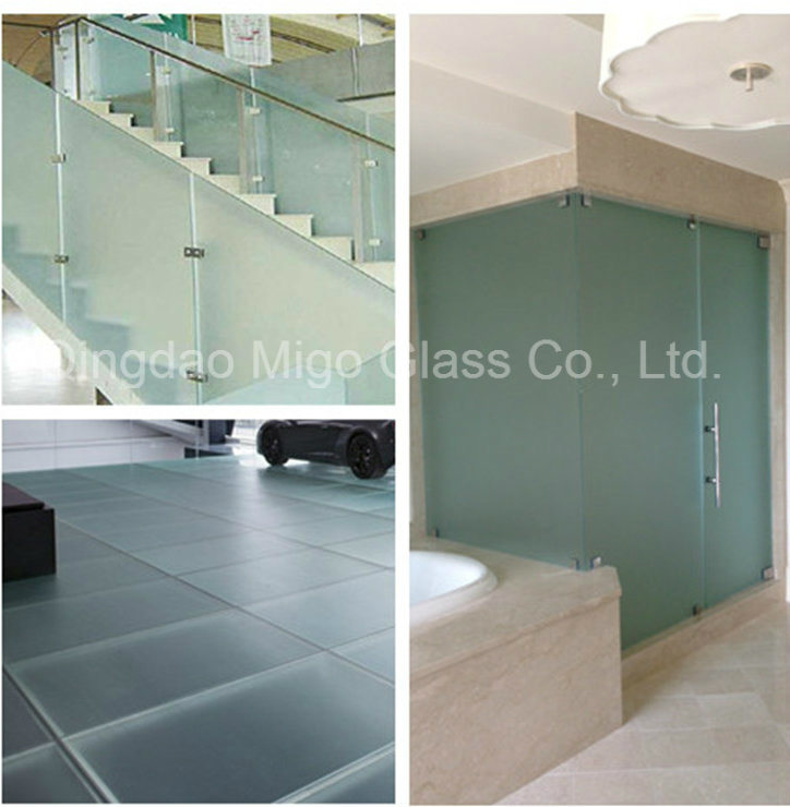 Tempered Frosted Glass for Shower Enclosures / Doors/ Screens