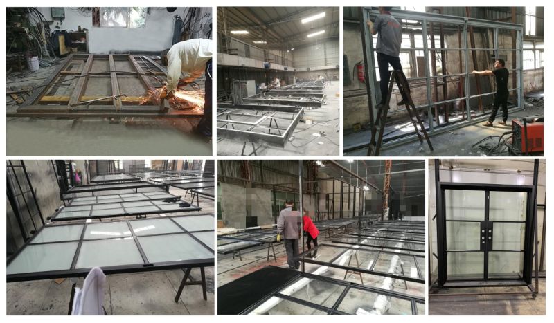 Low Profile Steel French Interior Glass Partition Wall