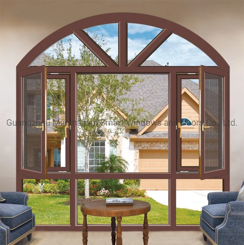 Arch Shpe Aluminium Sliding Window with Fly Screen/Window Screen