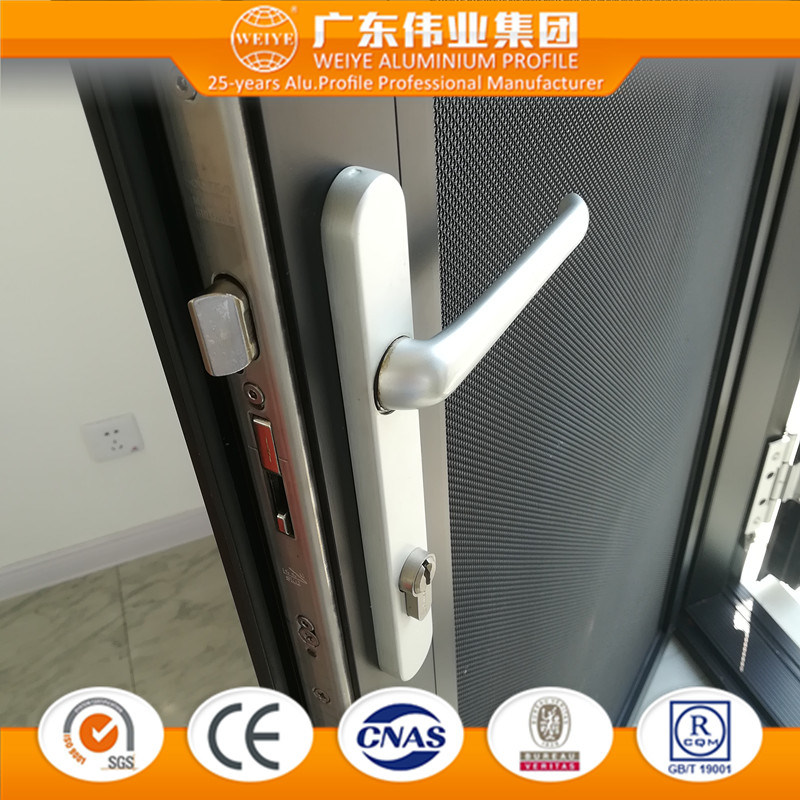 Sound Insulated Aluminium Swing Door with Stainless Steel Mosquito Net