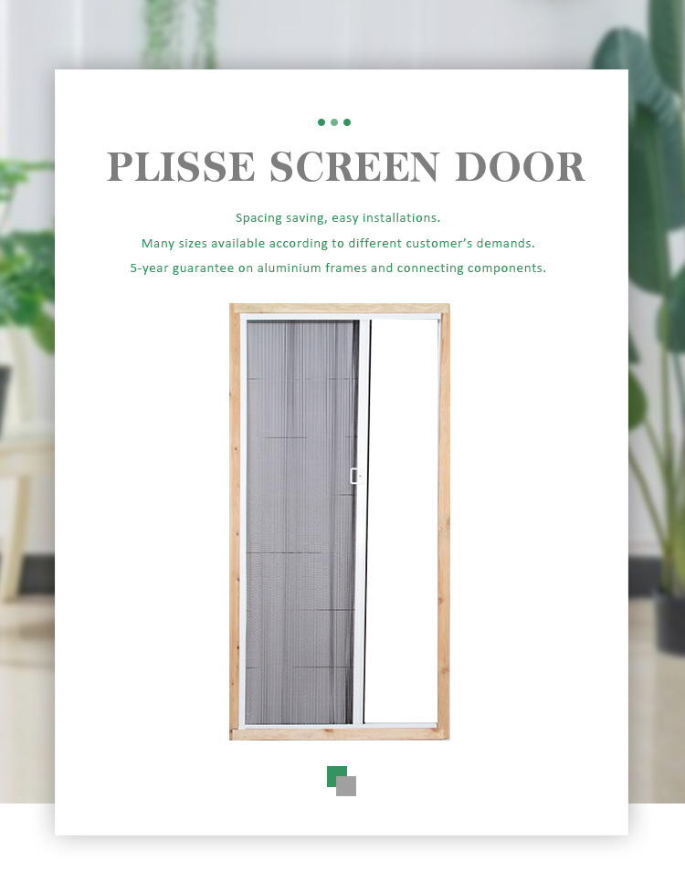 Wholesale Plisse Insects Screen Retractable Screen Mesh for Sliding Door Folding Mosquito Nets