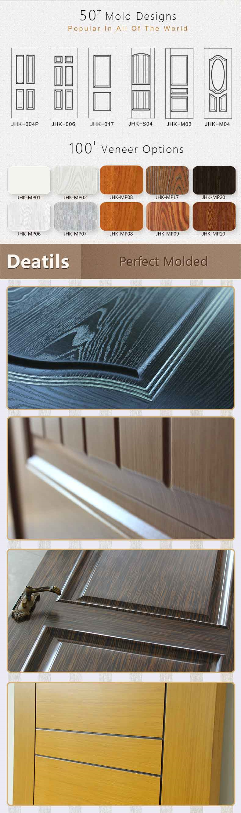 Melamine Plywood Bedroom Door Bottom Guide Screen Door (JHK-MD15)