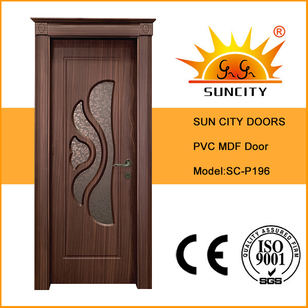 Top Design Interior Door, MDF PVC Glass Doors (SC-P196)