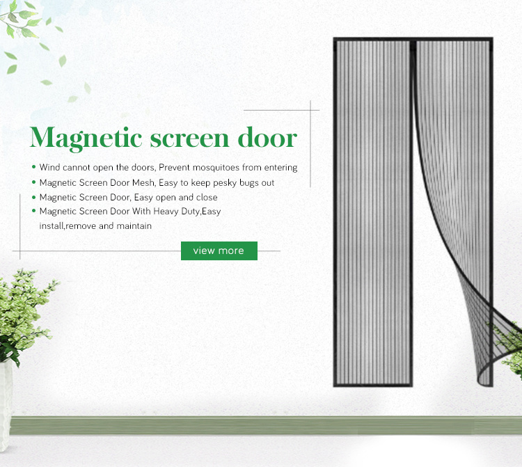 100% Polyester DIY Curtain Mosquito Net Magnetic Door Screen