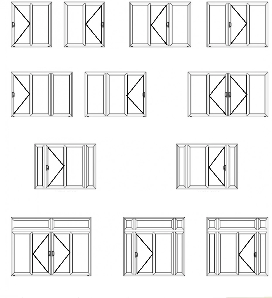 Foshan Yika Good Quality UPVC Sliding Door/ Casement Door/ Folding Door