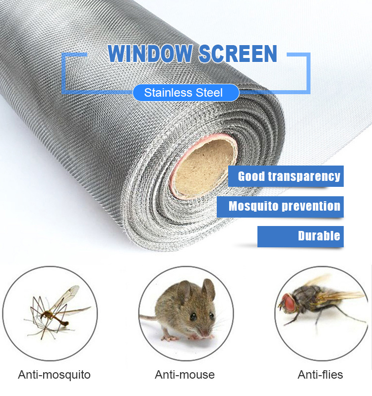 Reel Metal Stainless Steel Insect Mesh Screen