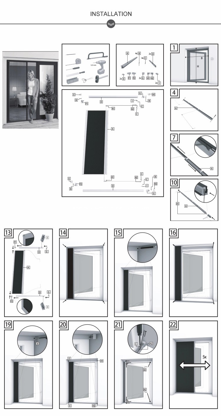 Pleated Mosquito Nets for Doors