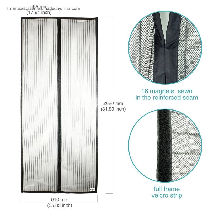 DIY Magnetic Screen Door Curtain with Fly Mosquito Mesh