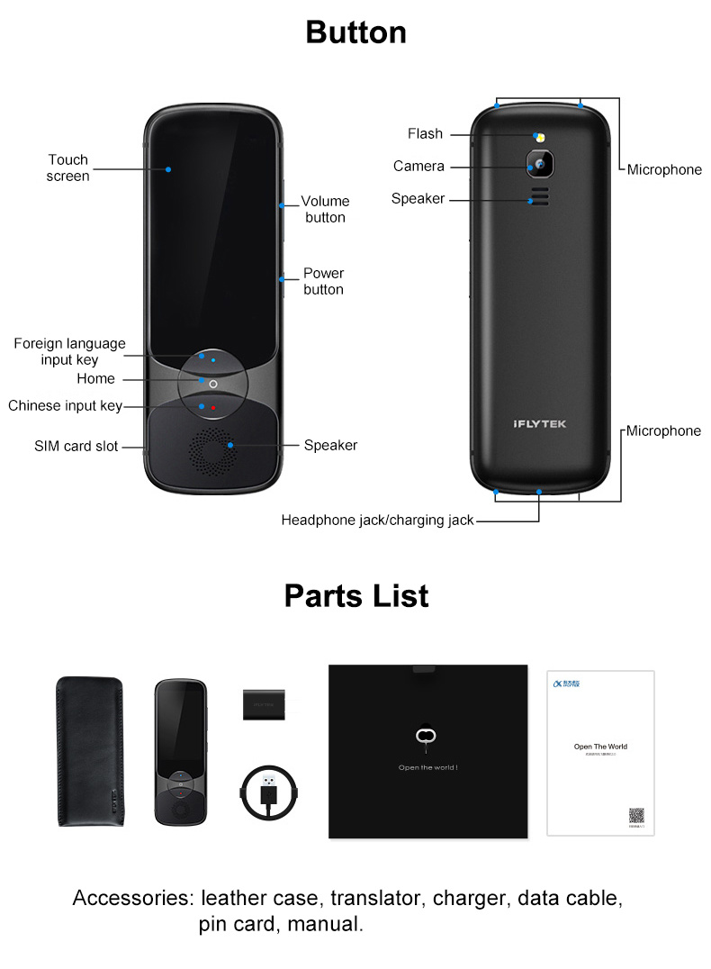 Smart Instant Voice Translator Support Multi-Language Offline and Online Translate Devices