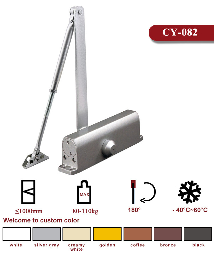 Automatic Aluminum Alloy Heavy Duty Door Closer-Cy-082