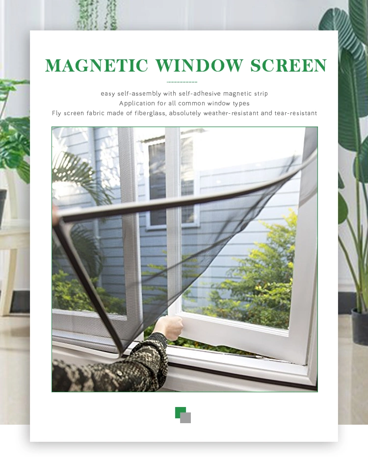 Anti Mosquito Net Screens Protector Fly Inset Magnetic Window and Door Screen Mesh Hands Free Magnetic Screen Window