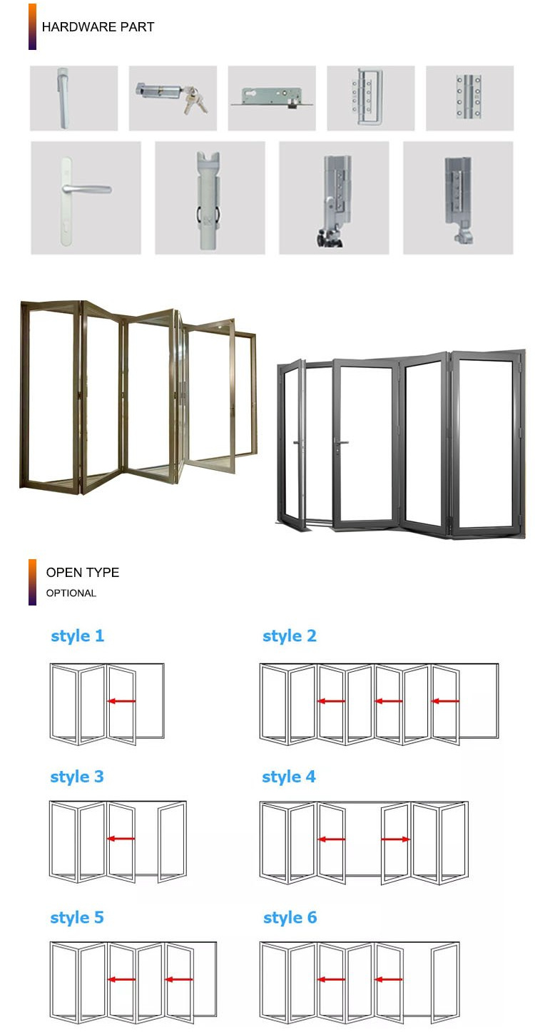 Aluminum Folding Doors/Bifold Doors/Patio Doors Design