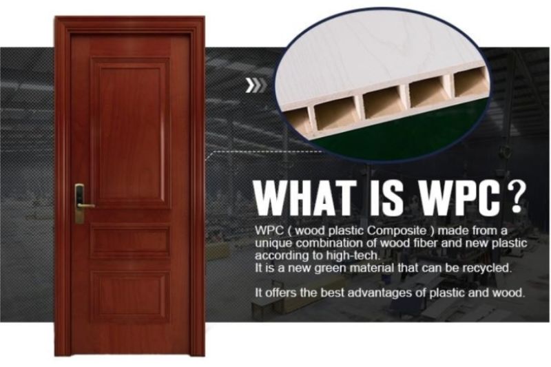 Waterproof Eco-Friendly Interior Wood Plastic Composite WPC Door