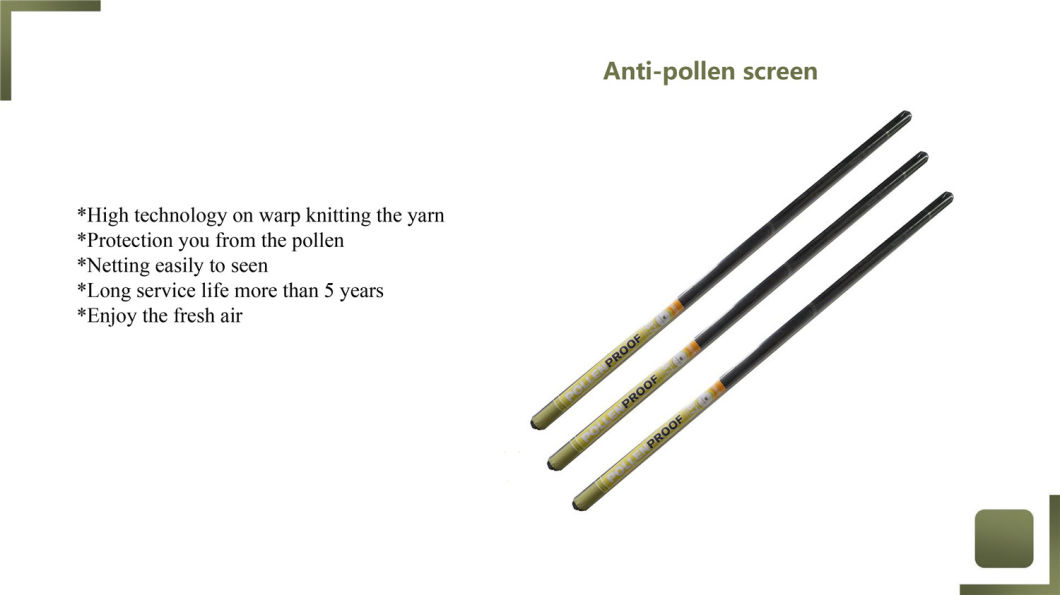 100% Polyester Anti-Pollen Screen Window and Door