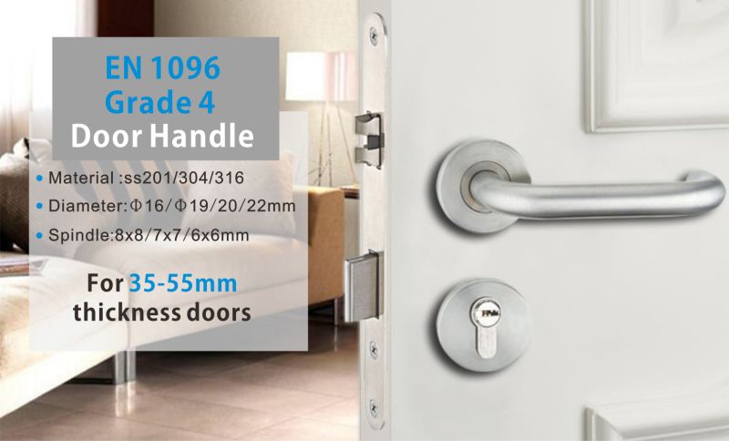 Stainless Steel Hollow Lever Door Handle for Front Door